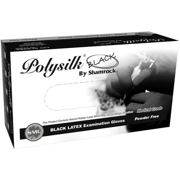 Guantes de Látex Negro Polysilk de Shamrock