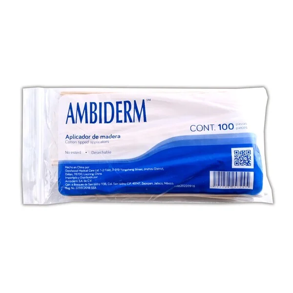 [47245] Aplicador de Madera Ambiderm (100 Piezas)