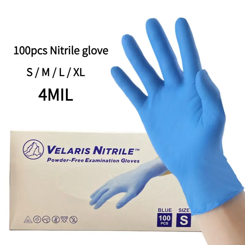 Guantes de Nitrilo Azul Velaris