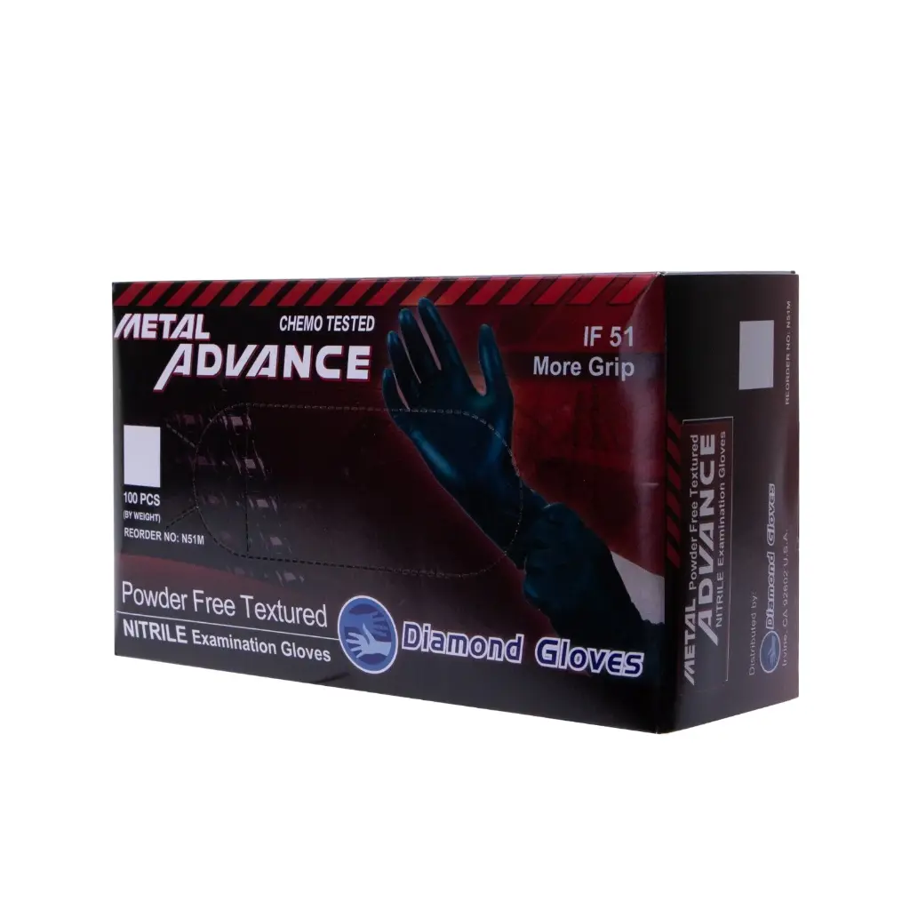Guantes de Nitrilo Negro Metal Advance IF51
