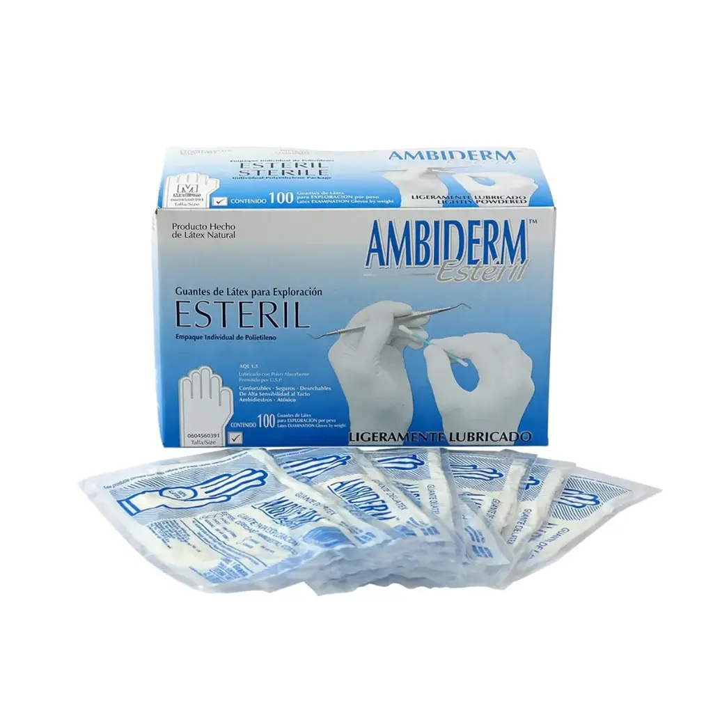 [40649] Guantes Estériles de Látex Ambiderm (S)