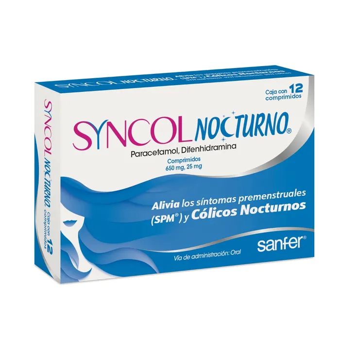 Paracetamol, Difenhidramina SYNCOL NOCTURNO