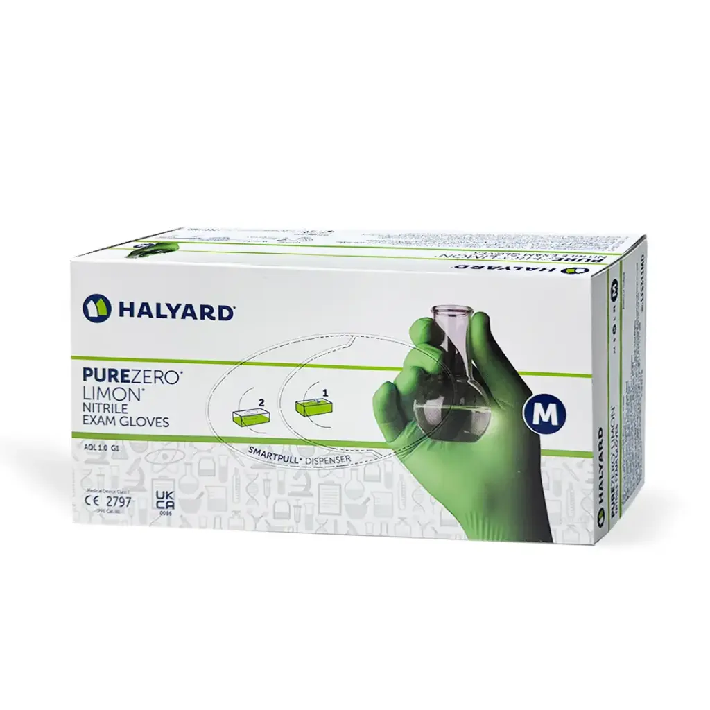 Guantes de Nitrilo PUREZERO LIMON