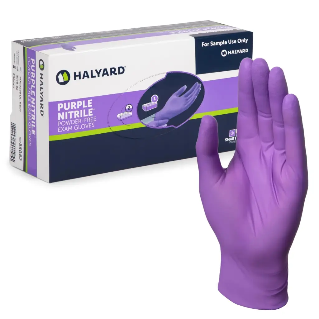 Guantes de Nitrilo Morado Halyard