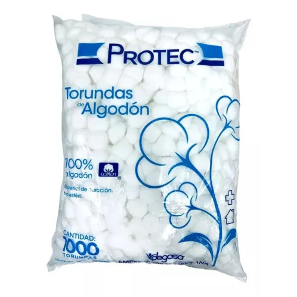 [21606] Torundas de Algodón Protec (1000 Piezas)