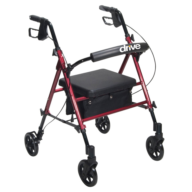 [RTL10261BL] Andador Plegable con Asiento y Ruedas Drive Medical (Azul)