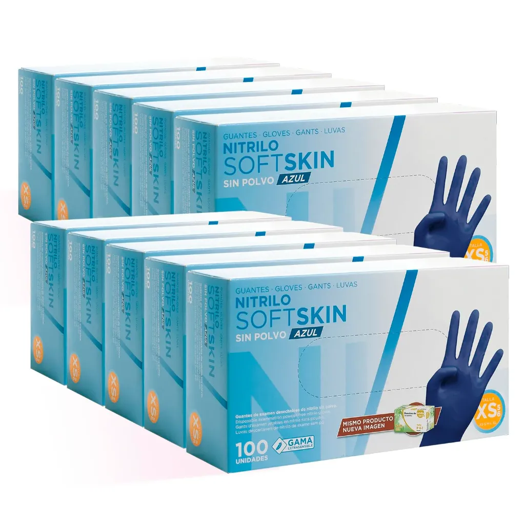 Guantes de Nitrilo Azul para Exploración