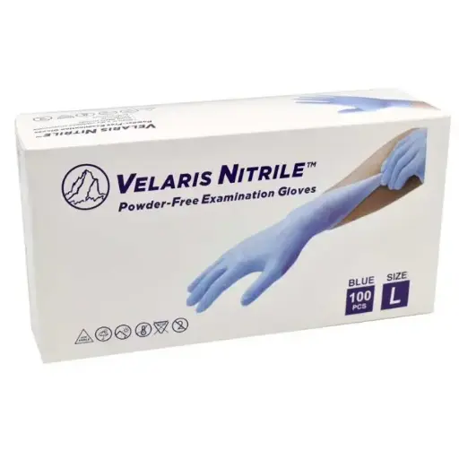 Guantes de Nitrilo Azul Velaris