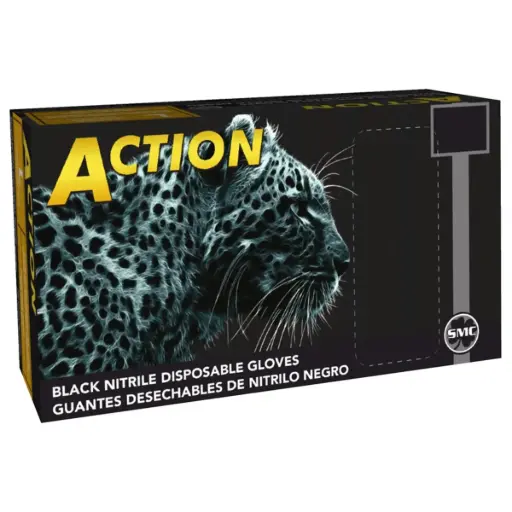 Guantes de Nitrilo Negro Action de Shamrock